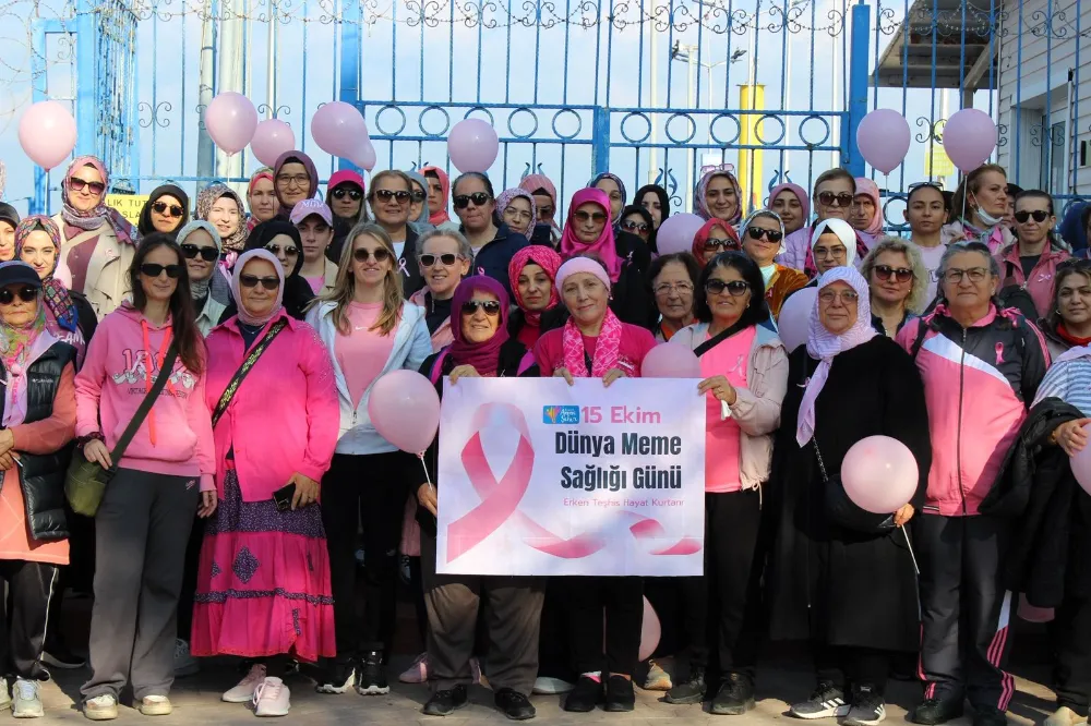 Meme kanserine “pembe kurdele” ile dikkat çektiler;  BÜYÜKŞEHİR ANNE ŞEHİR’DEN PEMBE FARKINDALIK