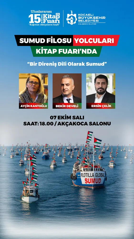 Sumud Filosu yolcuları  Kitap Fuarı’na geliyor