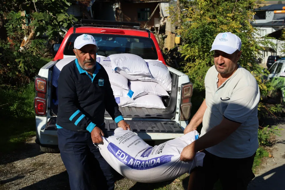 Büyükşehir’den yangın mağduru üreticilere destek