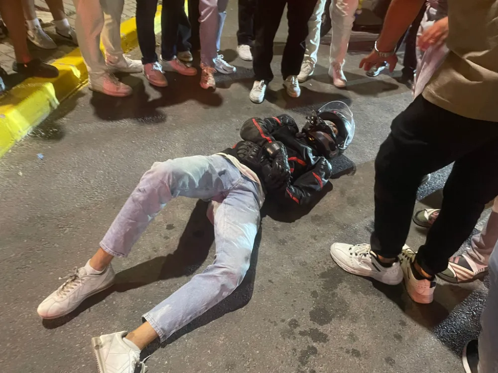 Değirmendere Yüzbaşılar Sapağı’nda Motosiklet Kazası: 1 Yaralı
