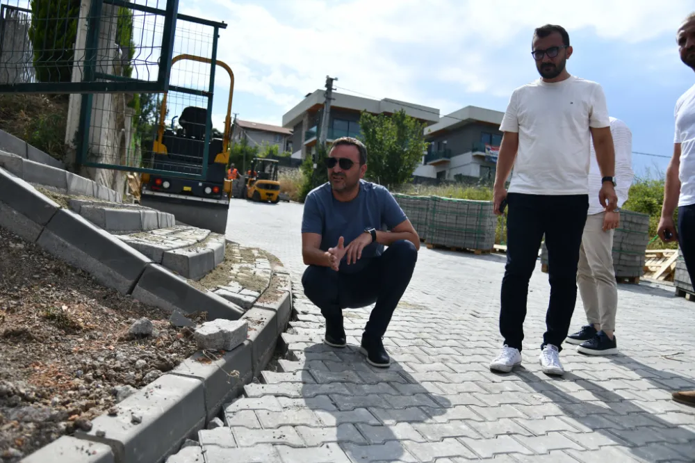 Başkan Özlü Üst Yapı Çalışmalarını Yerinde İnceledi
