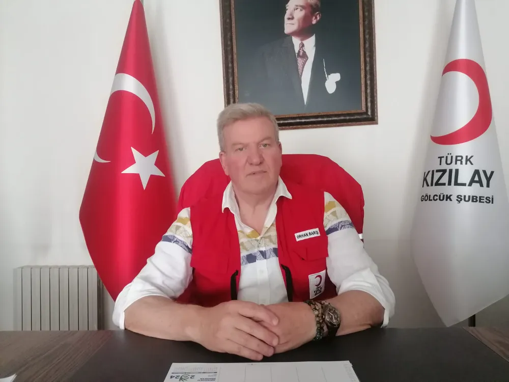 Türk Kızılay Gölcük Şubesi Başkanı Orhan Barış,  “KIZILAY HER YERDE, HER ZAMAN GÖREVDE”